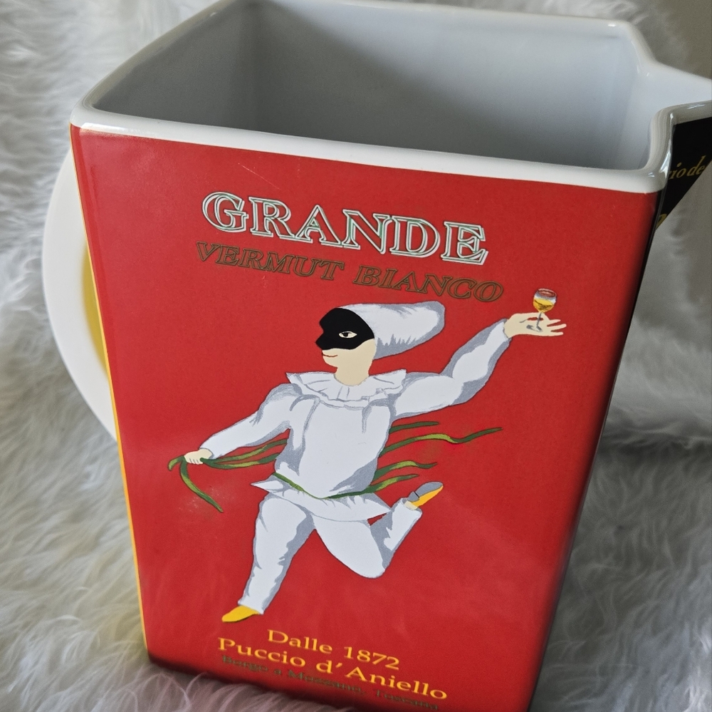 American Atelier Red and‎ White Vermut Bianco Pitcher